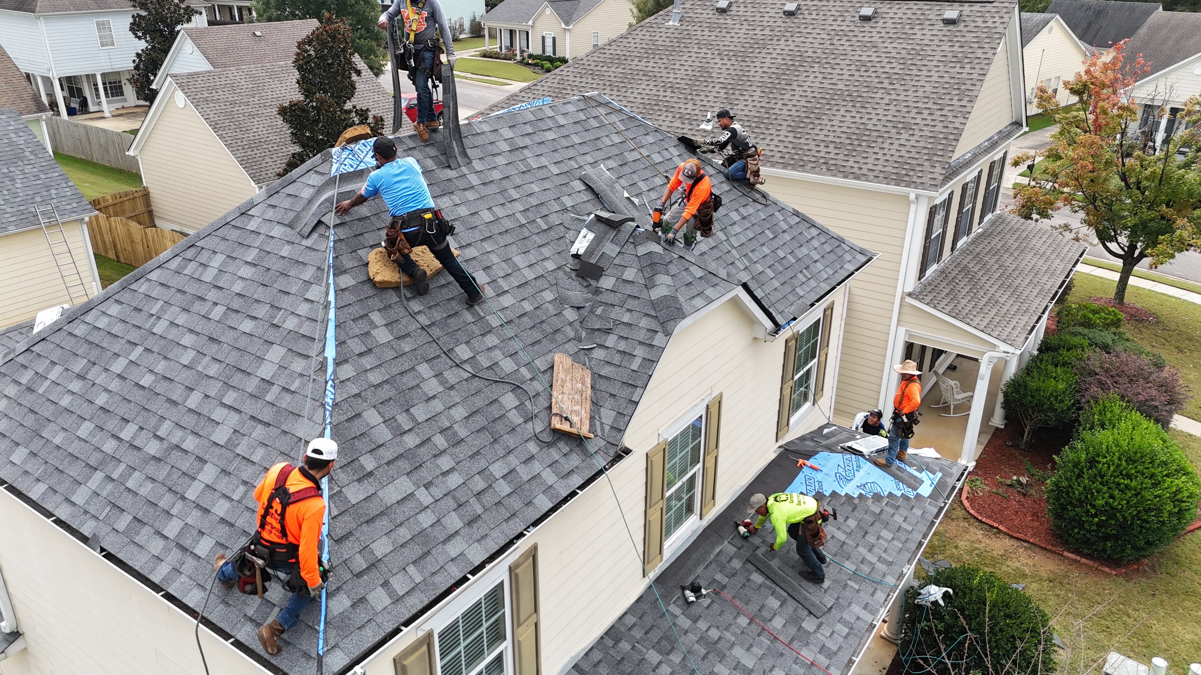Roofing and construction project by Carpenetti Construction in Central Alabama